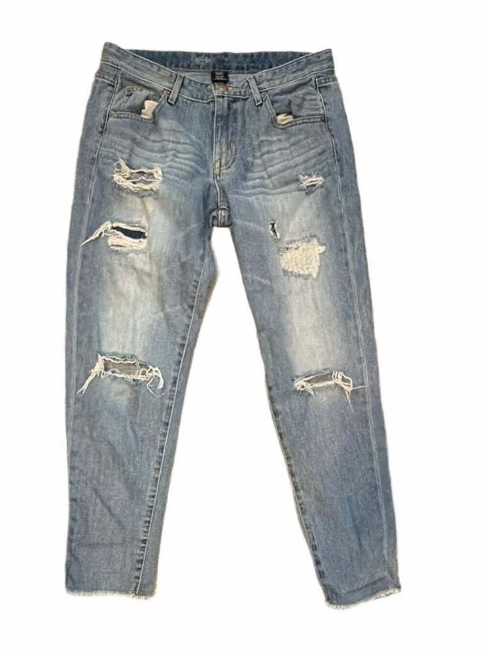 Mossimo Boyfriend Crop Size 6/28 Distressed Jeans